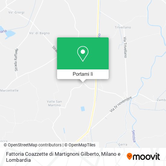 Mappa Fattoria Coazzette di Martignoni Gilberto