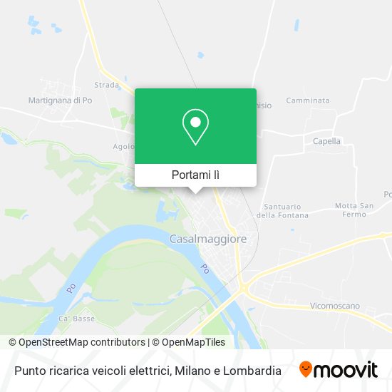 Mappa Punto ricarica veicoli elettrici