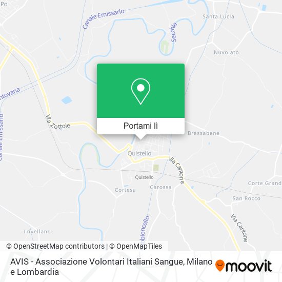 Mappa AVIS - Associazione Volontari Italiani Sangue