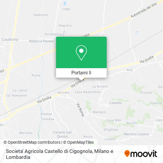 Mappa Societa' Agricola Castello di Cigognola