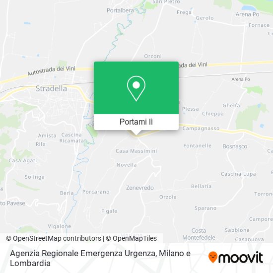 Mappa Agenzia Regionale Emergenza Urgenza