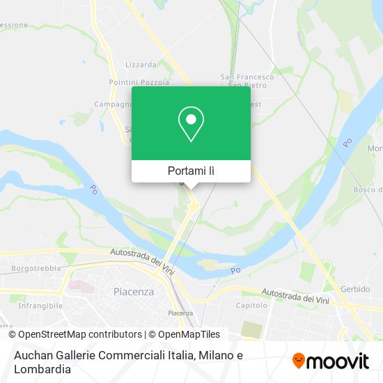 Mappa Auchan Gallerie Commerciali Italia