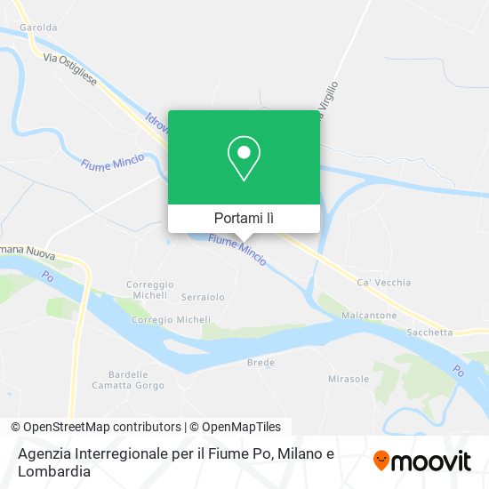 Mappa Agenzia Interregionale per il Fiume Po