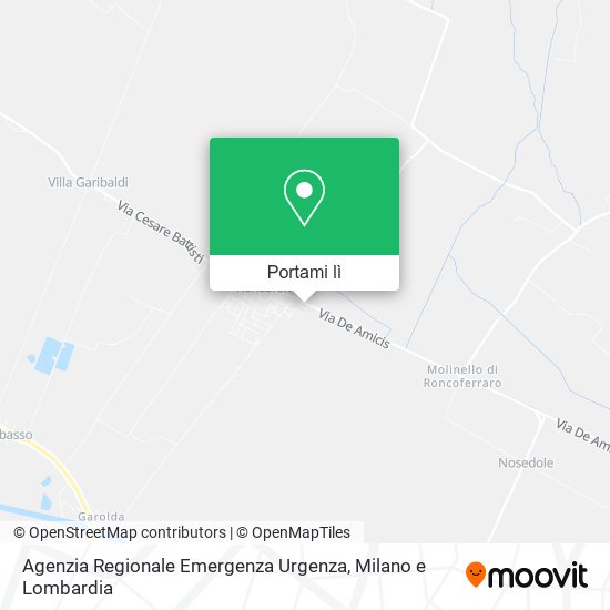 Mappa Agenzia Regionale Emergenza Urgenza