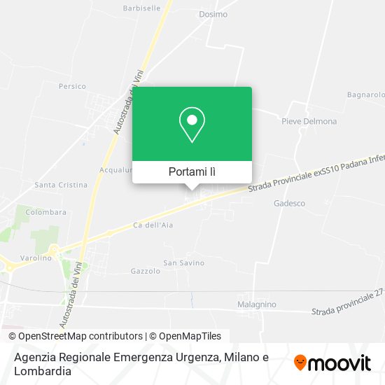 Mappa Agenzia Regionale Emergenza Urgenza