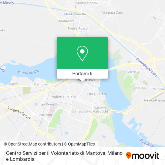 Mappa Centro Servizi per il Volontariato di Mantova