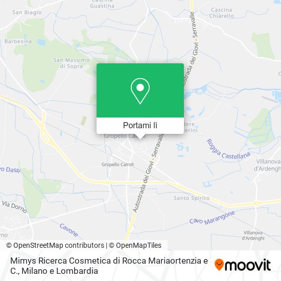 Mappa Mimys Ricerca Cosmetica di Rocca Mariaortenzia e C.