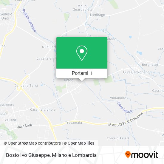 Mappa Bosio Ivo Giuseppe