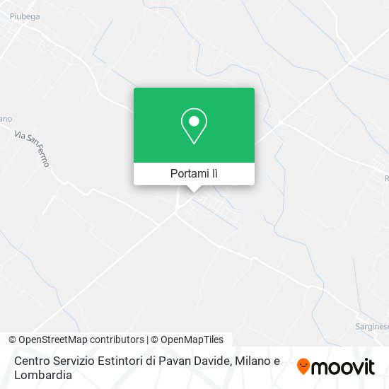 Mappa Centro Servizio Estintori di Pavan Davide