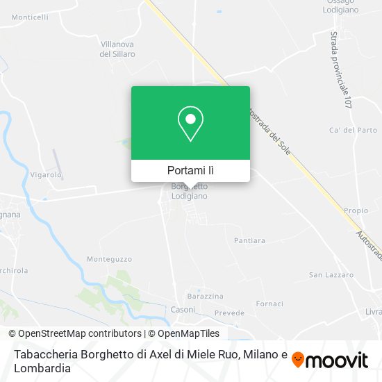 Mappa Tabaccheria Borghetto di Axel di Miele Ruo