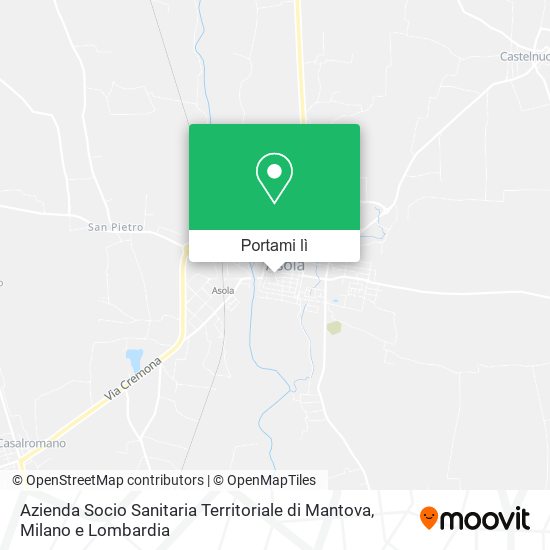 Mappa Azienda Socio Sanitaria Territoriale di Mantova
