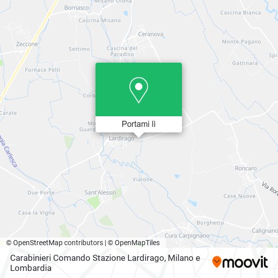 Mappa Carabinieri Comando Stazione Lardirago