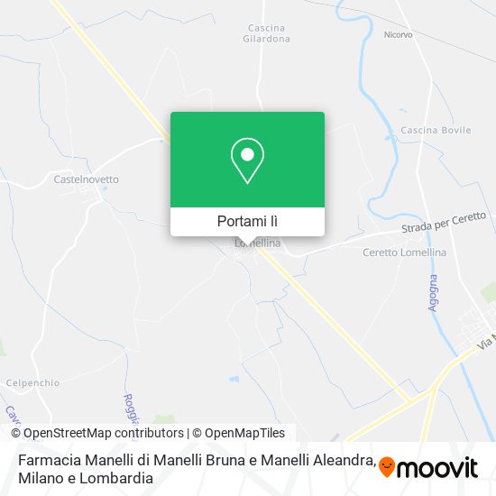 Mappa Farmacia Manelli di Manelli Bruna e Manelli Aleandra
