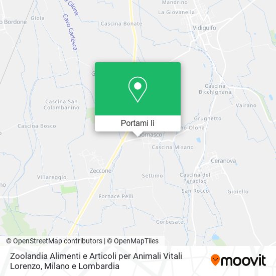 Mappa Zoolandia Alimenti e Articoli per Animali Vitali Lorenzo