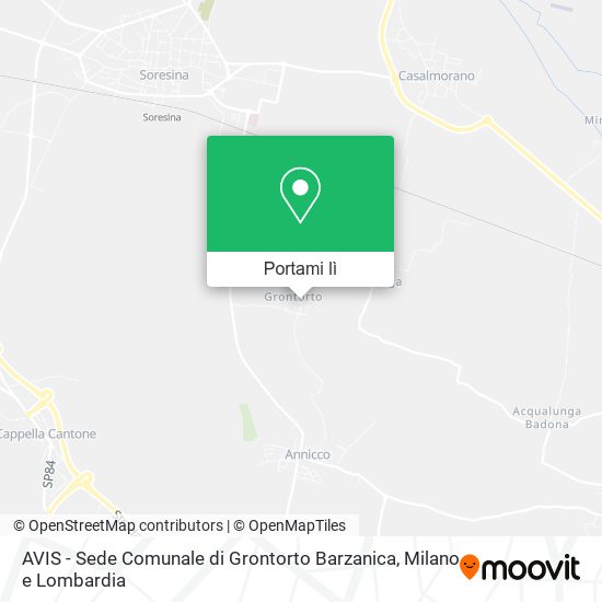 Mappa AVIS - Sede Comunale di Grontorto Barzanica