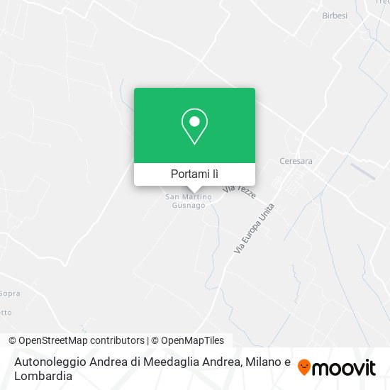 Mappa Autonoleggio Andrea di Meedaglia Andrea