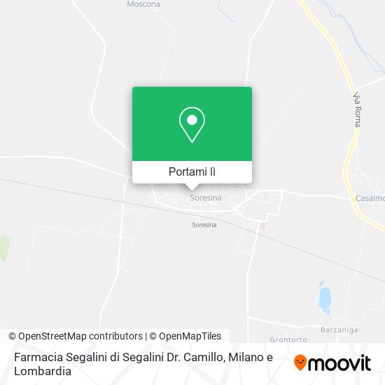 Mappa Farmacia Segalini di Segalini Dr. Camillo