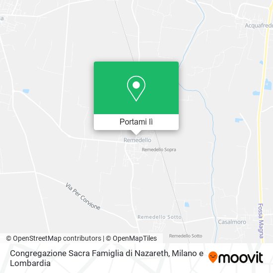 Mappa Congregazione Sacra Famiglia di Nazareth