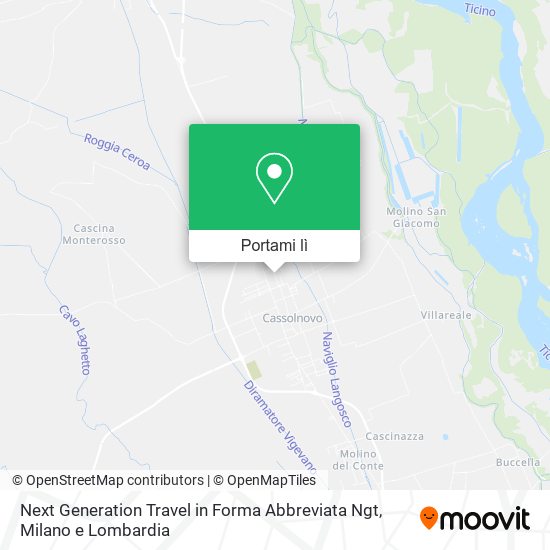 Mappa Next Generation Travel in Forma Abbreviata Ngt