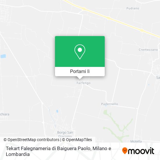 Mappa Tekart Falegnameria di Baiguera Paolo