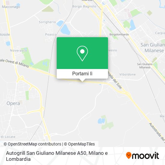Mappa Autogrill San Giuliano Milanese A50