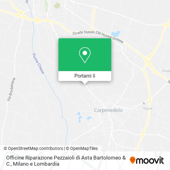 Mappa Officine Riparazione Pezzaioli di Asta Bartolomeo & C.