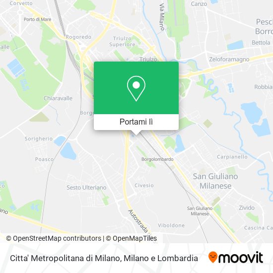 Mappa Citta' Metropolitana di Milano