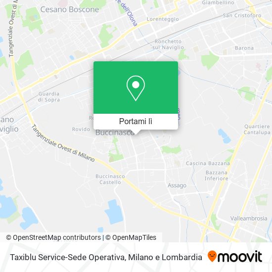 Mappa Taxiblu Service-Sede Operativa