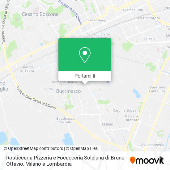 Mappa Rosticceria Pizzeria e Focacceria Soleluna di Bruno Ottavio