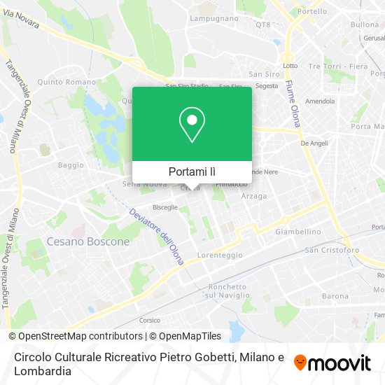Mappa Circolo Culturale Ricreativo Pietro Gobetti