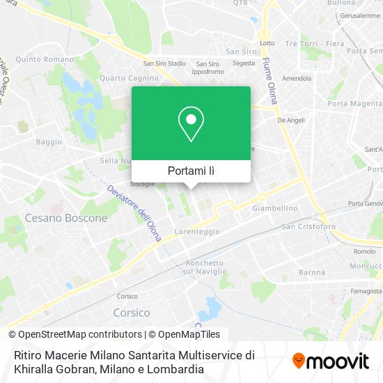 Mappa Ritiro Macerie Milano Santarita Multiservice di Khiralla Gobran