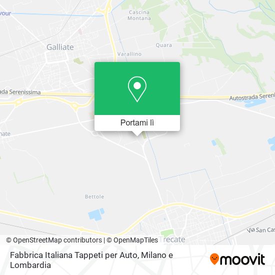 Mappa Fabbrica Italiana Tappeti per Auto