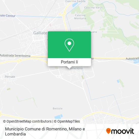 Mappa Municipio Comune di Romentino