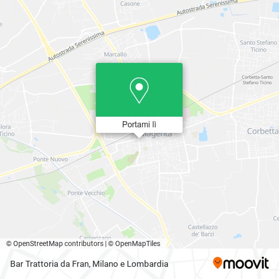 Mappa Bar Trattoria da Fran