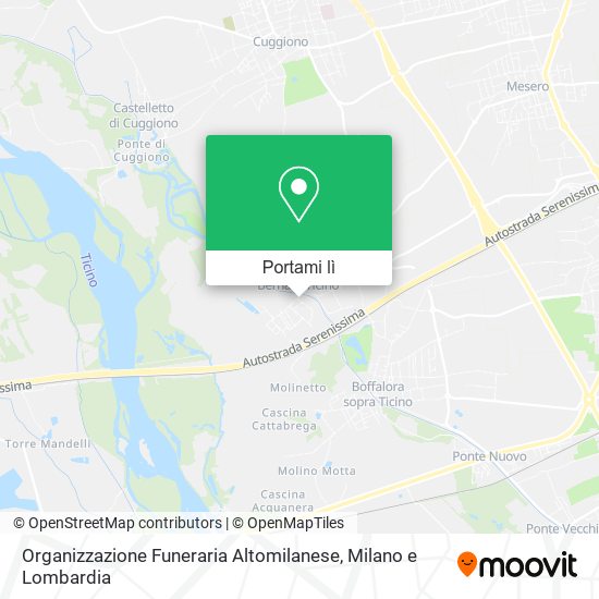 Mappa Organizzazione Funeraria Altomilanese