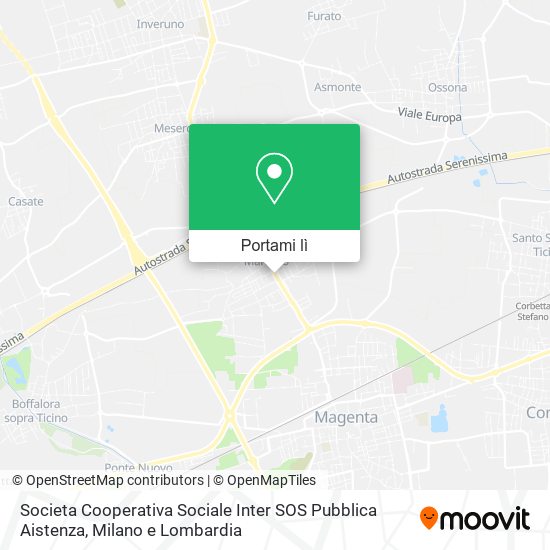 Mappa Societa Cooperativa Sociale Inter SOS Pubblica Aistenza