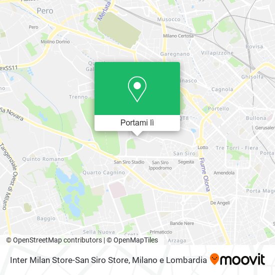 Mappa Inter Milan Store-San Siro Store