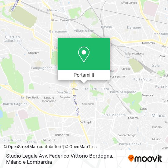 Mappa Studio Legale Avv. Federico Vittorio Bordogna