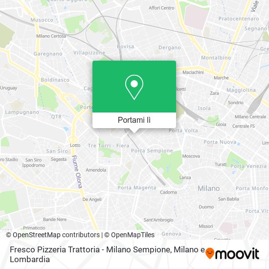 Mappa Fresco Pizzeria Trattoria - Milano Sempione