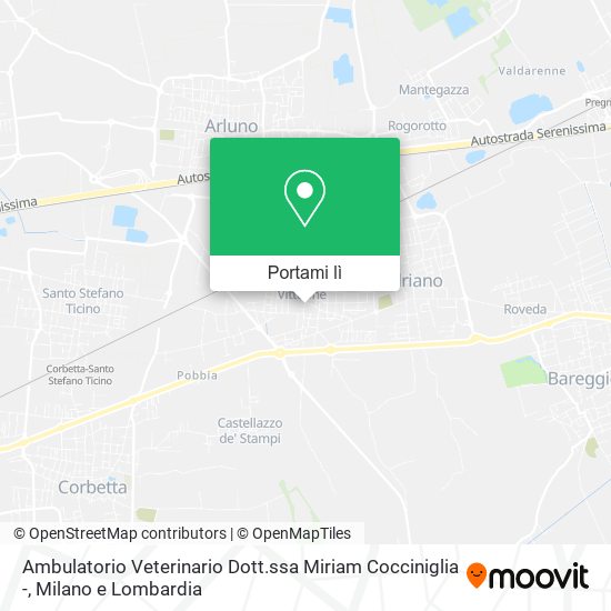 Mappa Ambulatorio Veterinario Dott.ssa Miriam Cocciniglia -