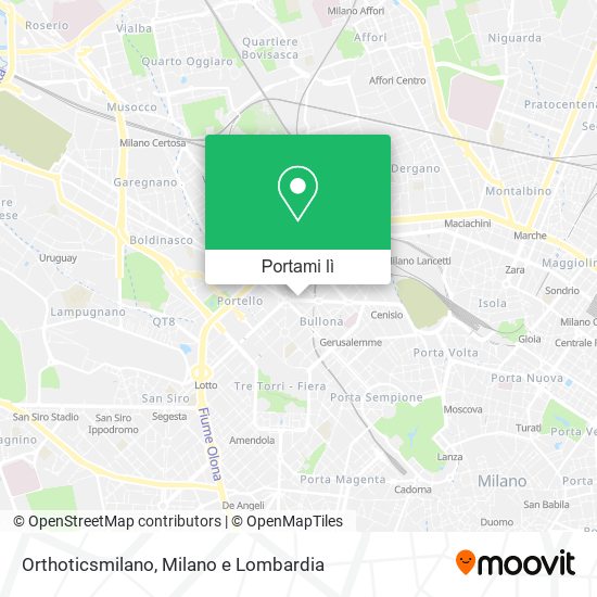 Mappa Orthoticsmilano