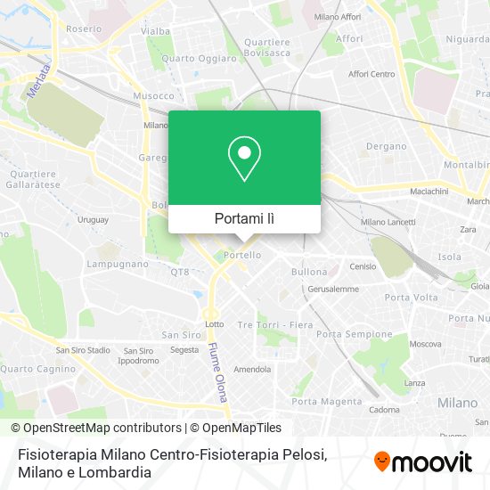 Mappa Fisioterapia Milano Centro-Fisioterapia Pelosi