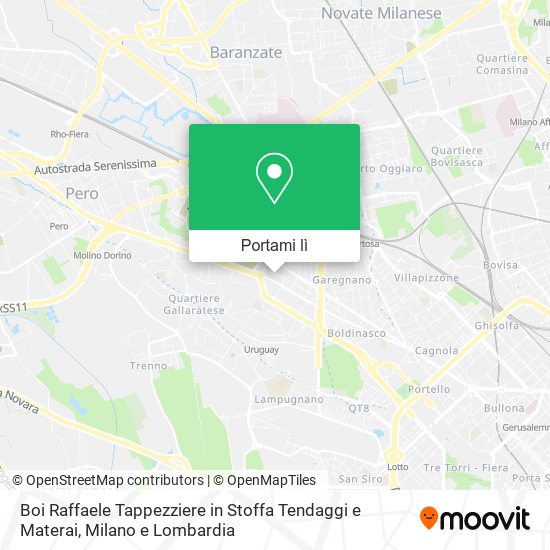 Mappa Boi Raffaele Tappezziere in Stoffa Tendaggi e Materai
