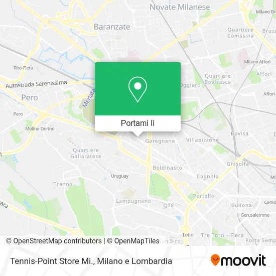 Mappa Tennis-Point Store Mi.