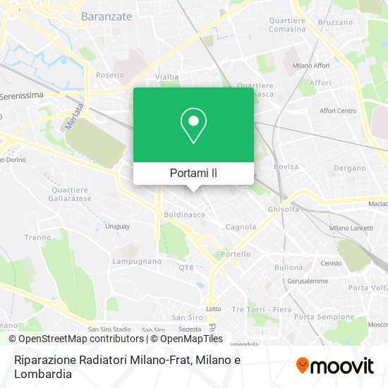 Mappa Riparazione Radiatori Milano-Frat