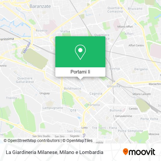 Mappa La Giardineria Milanese