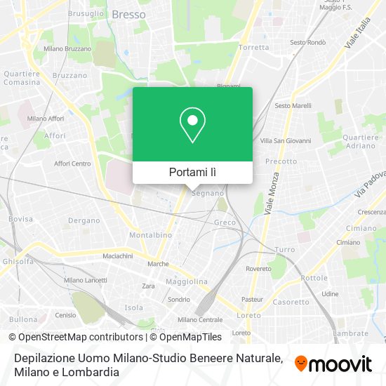 Mappa Depilazione Uomo Milano-Studio Beneere Naturale