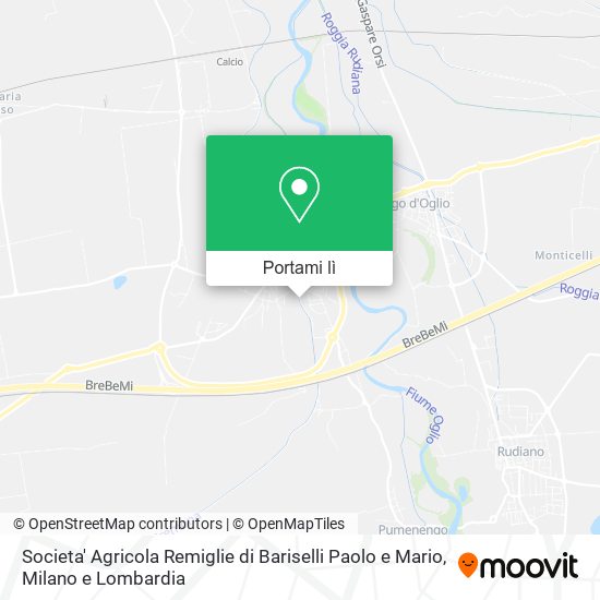 Mappa Societa' Agricola Remiglie di Bariselli Paolo e Mario