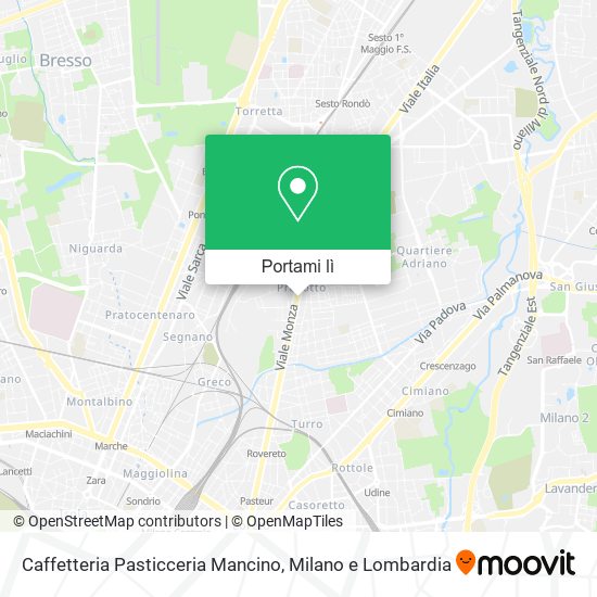 Mappa Caffetteria Pasticceria Mancino