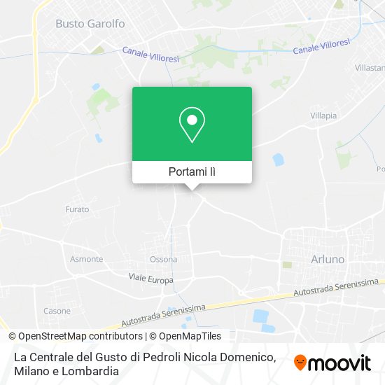 Mappa La Centrale del Gusto di Pedroli Nicola Domenico